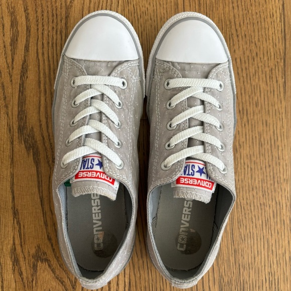 Converse Chuck Taylor All Star Dainty Grey Stitched Pattern Womens Size 7 - Picture 8 of 12